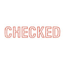 Dixon Stamp 022 Checked Red Pre Inked