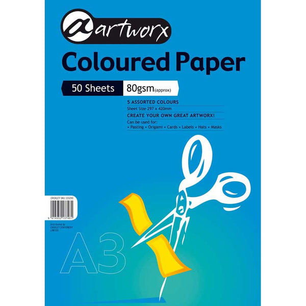 Artworx Paper A4 80gsm Pack Assorted#pack size_PACK OF 50