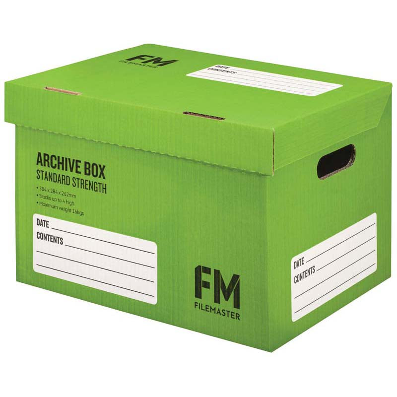 fm box archive sTANdard strength size 384MM x 284MM x 262MM (inside measure)
