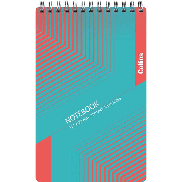 collins notebook wiro polyprop reporters 200x127MM 100 leaf