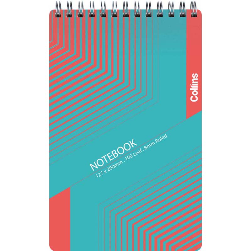 collins notebook wiro polyprop reporters 200x127MM 100 leaf