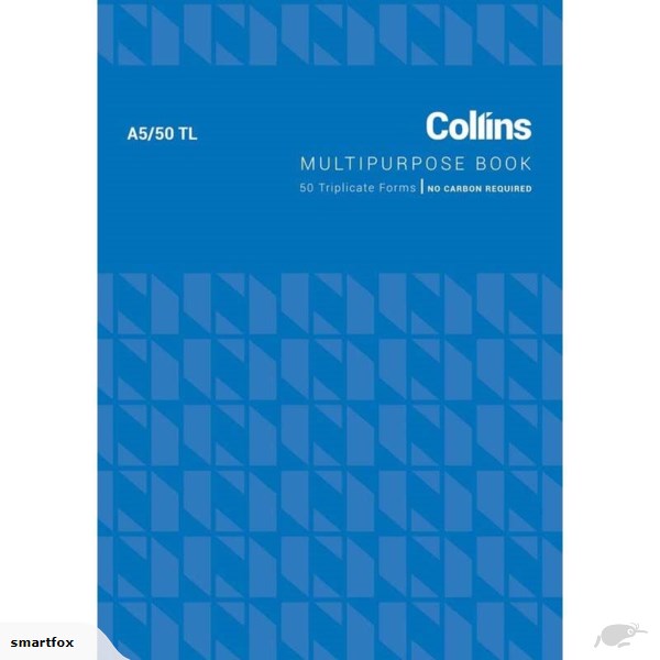collins multipurpose a5/50tl triplicate no carbon requiRED size 210MM x 148MM
