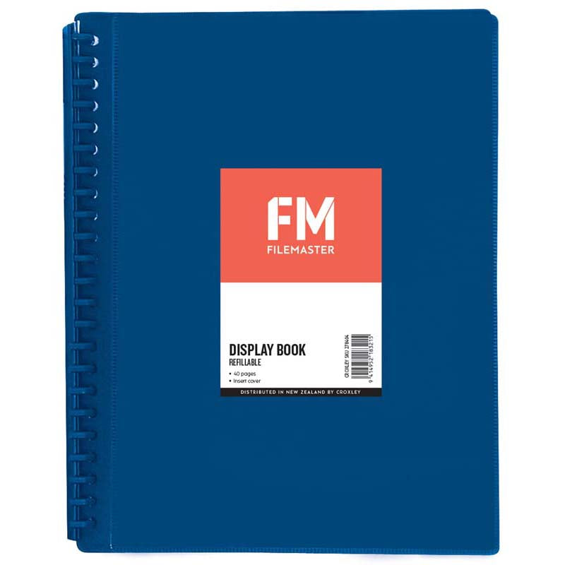 fm display book insert cover 40 pocket refillable size a4 polypropylene