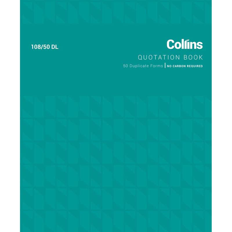 Collins Quotation Book 108/50dl Duplicate No Carbon Required
