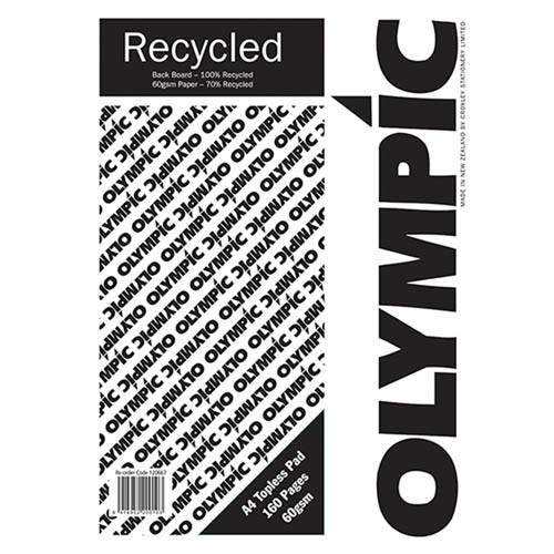olympic topless pad a4 recycle 160 pages 60gsm