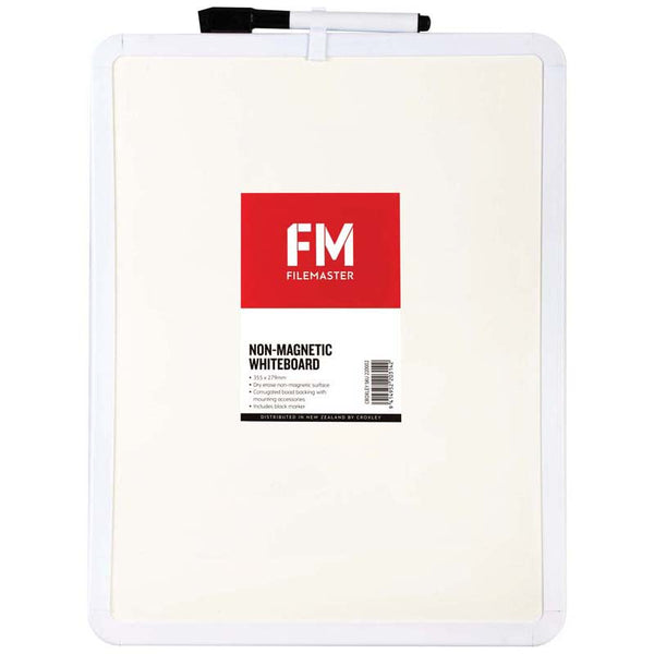 FM Whiteboard Non Magnetic Plastic Frame 279x355mm
