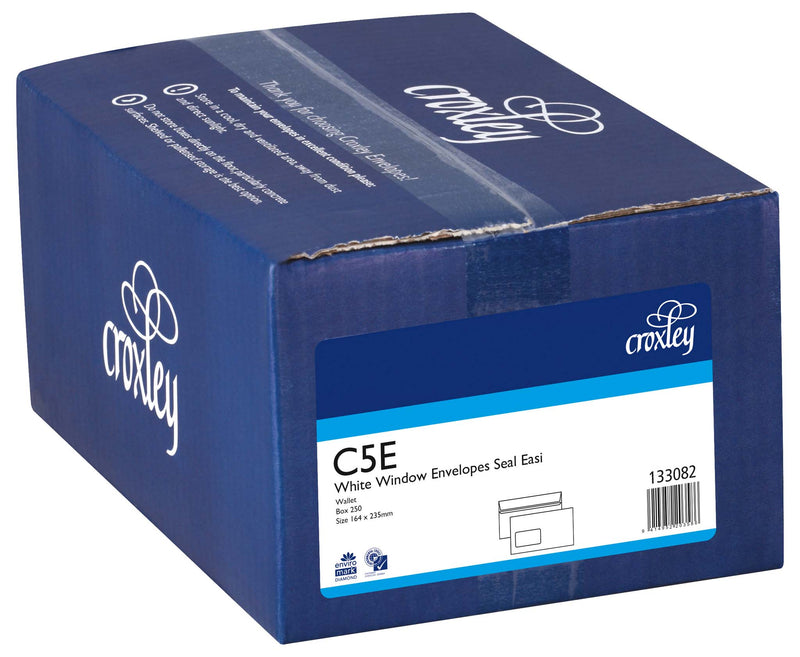 croxley envelope c5e window seal easi wallet box 250