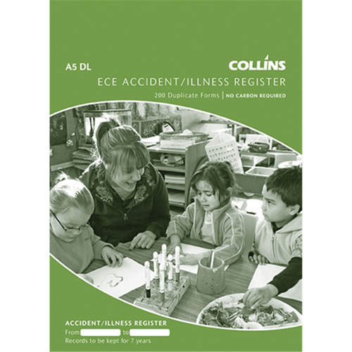 collins register accident illness pad ca5dl no carbon requiRED 55 gsm size 210MM x 148MM