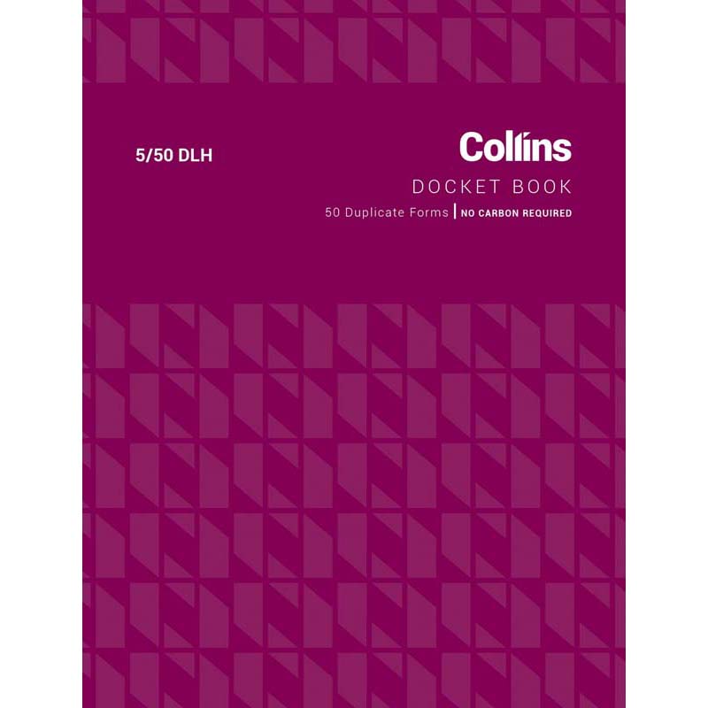 Collins Docket Book 5/50dlh Duplicate No Carbon Required