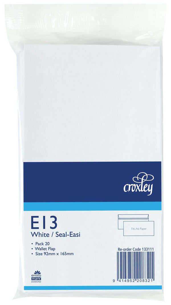 croxley envelope e13 seal easi pack#pack size_PACK OF 20