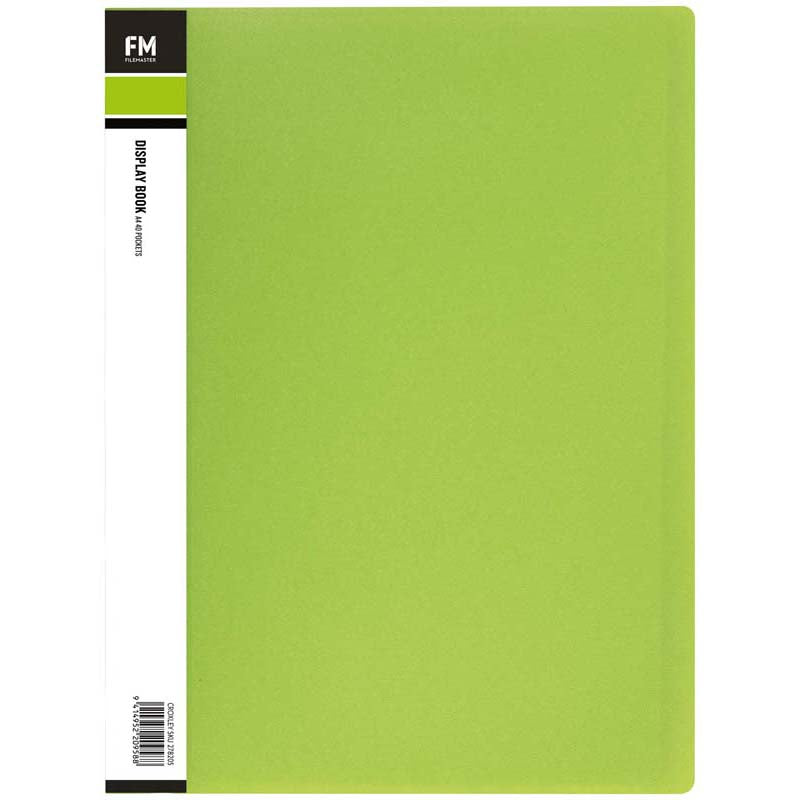 fm display book vivid size a4 40 pocket polypropylene