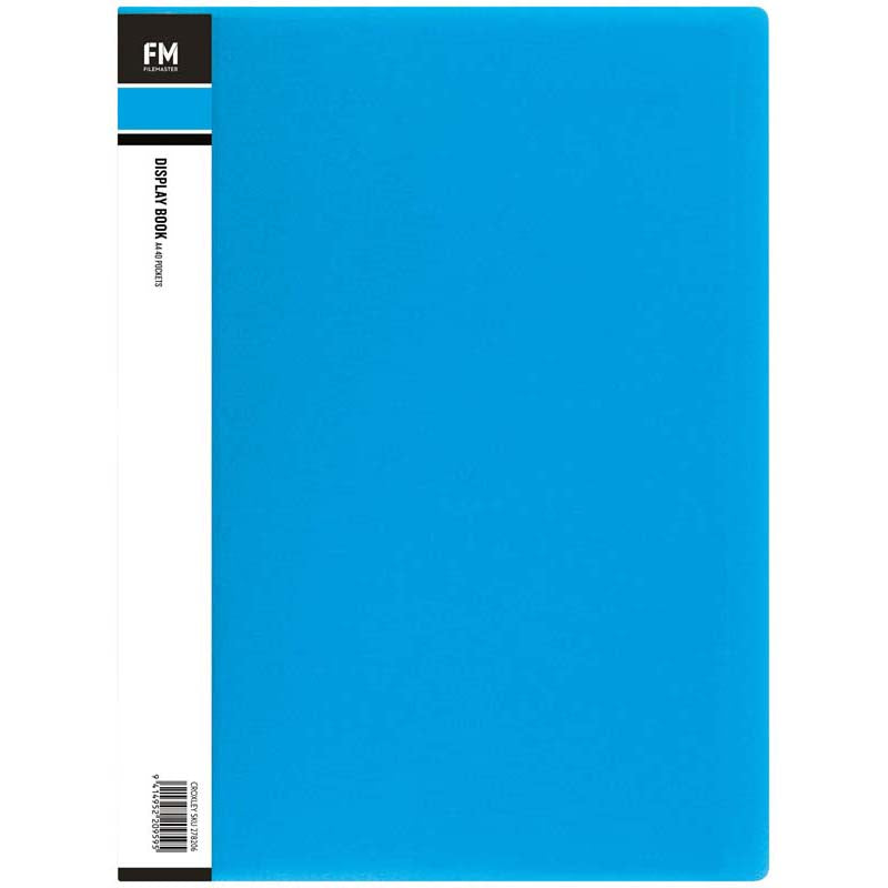 fm display book vivid size a4 40 pocket polypropylene