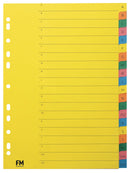 fm indices size a4 20 tab a-z tab cardboard