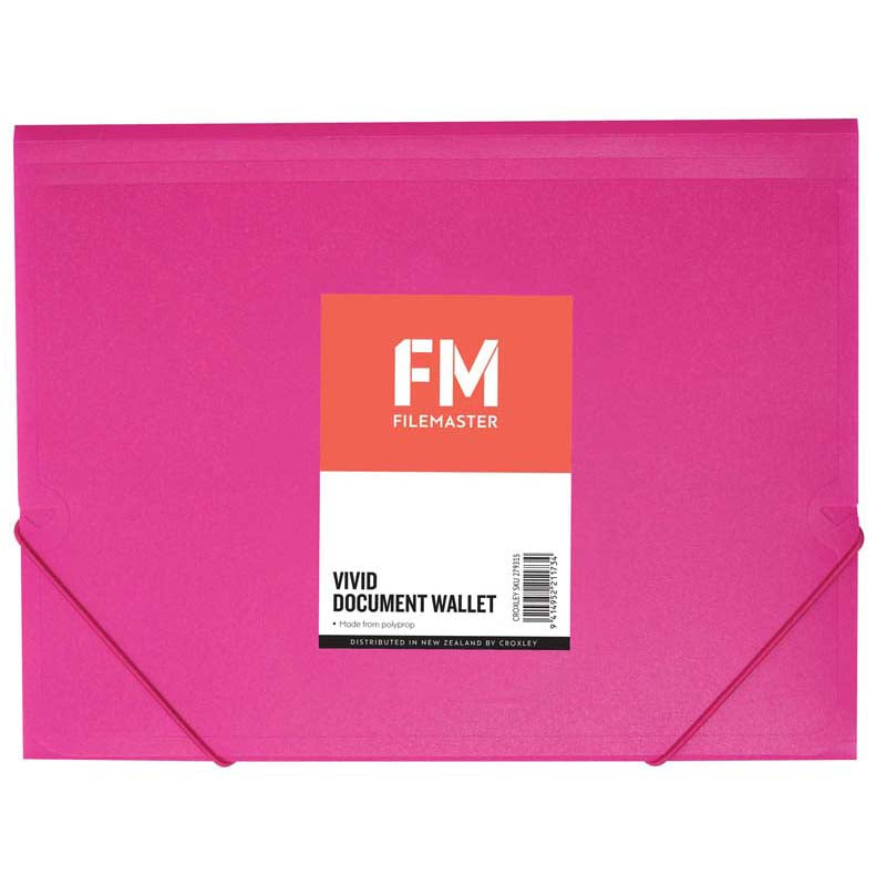 fm document wallet polypropylene vivid size a4