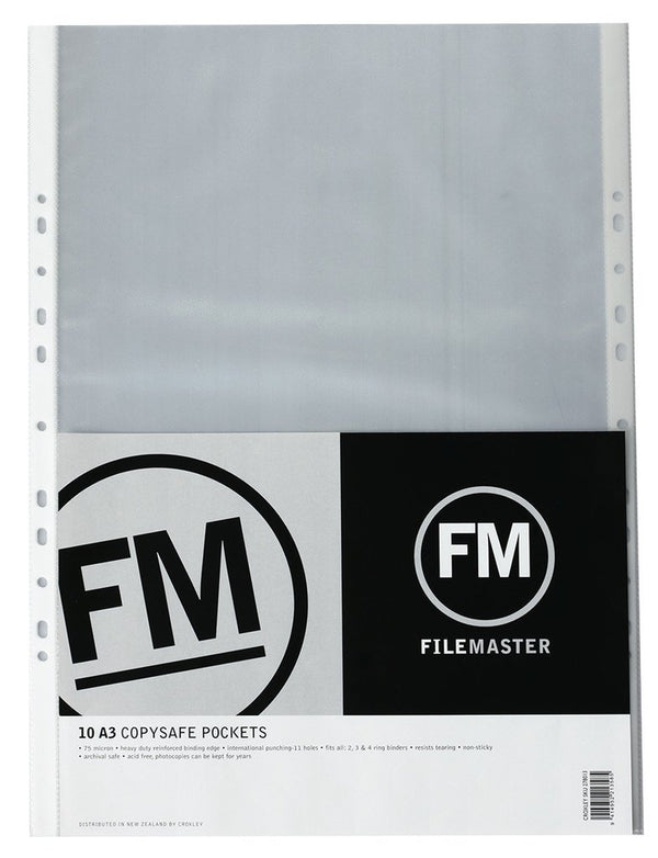 fm pocket copysafe a3 75 micron 10 pack