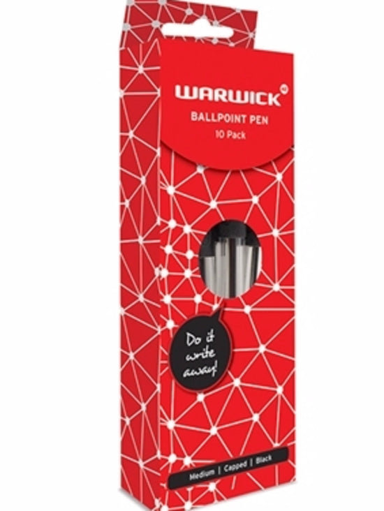 warwick pen ballpoint capped MEDIUM box of 10