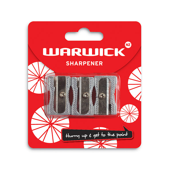 warwick pencil sharpener metal multi 3 pack
