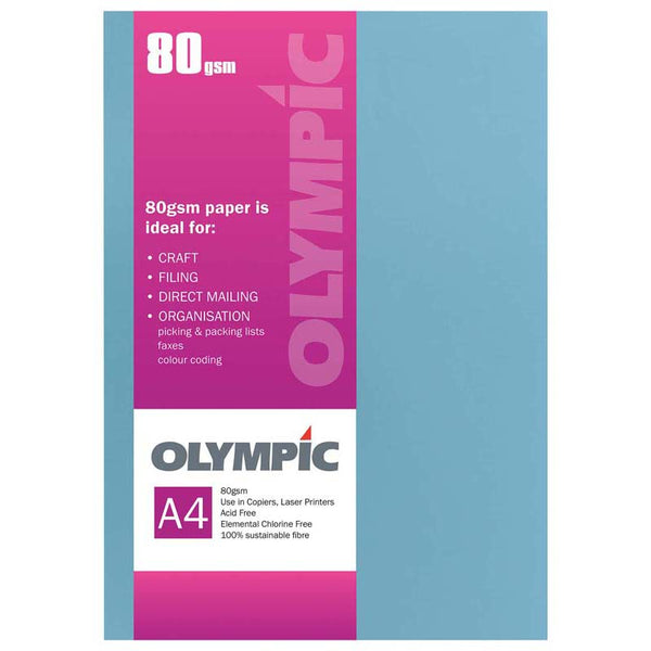 Olympic Paper A4 Dark Blue 80gsm 30 Sheets