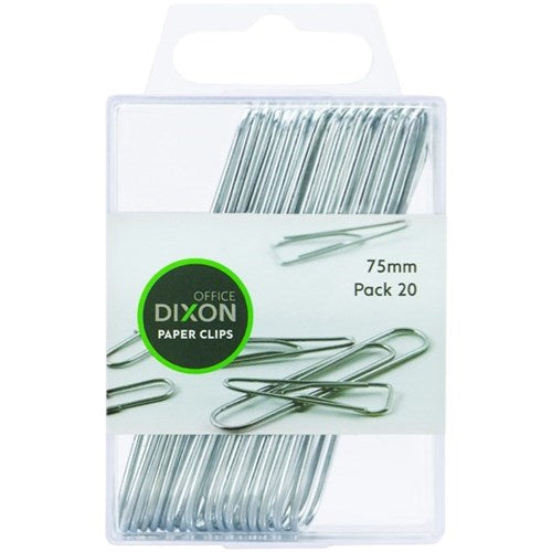 dixon paper clips size round PACK OF 20 SILVER