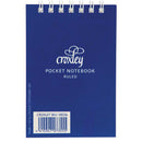 Croxley Notebook Pocket Side Opening 76x102mm Blue Cover 50 Leaf