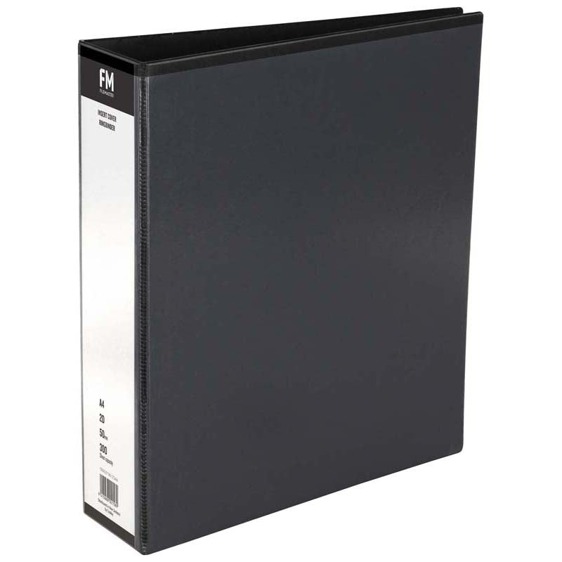 fm ring binder overlay a4 2d rings 50mm capacity cover