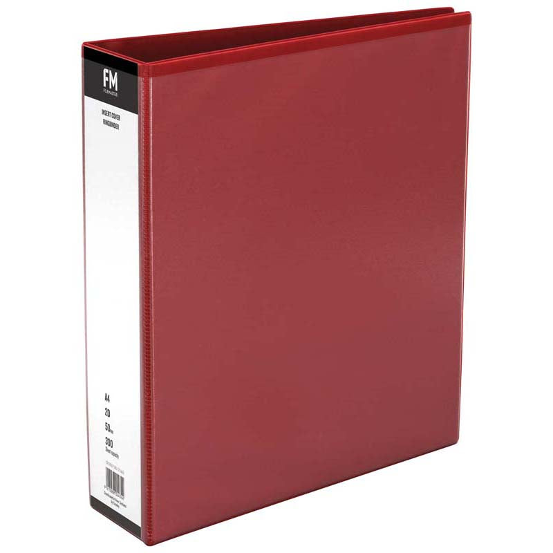 fm ring binder overlay a4 2d rings 50mm capacity cover