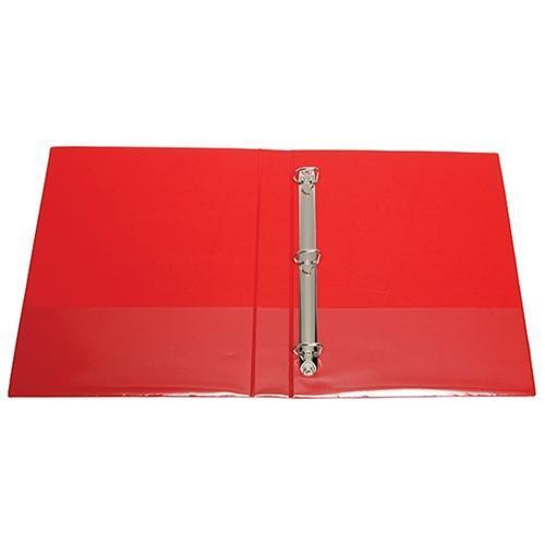 fm binder overlay a4 3 rings 26MM insert cover folder#colour_RED