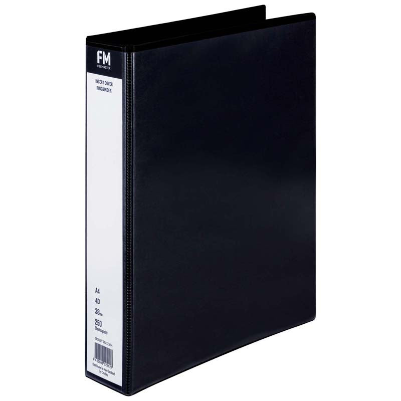 FM Ring Binder Overlay A4 4d Rings 38mm Capacity Insert Cover