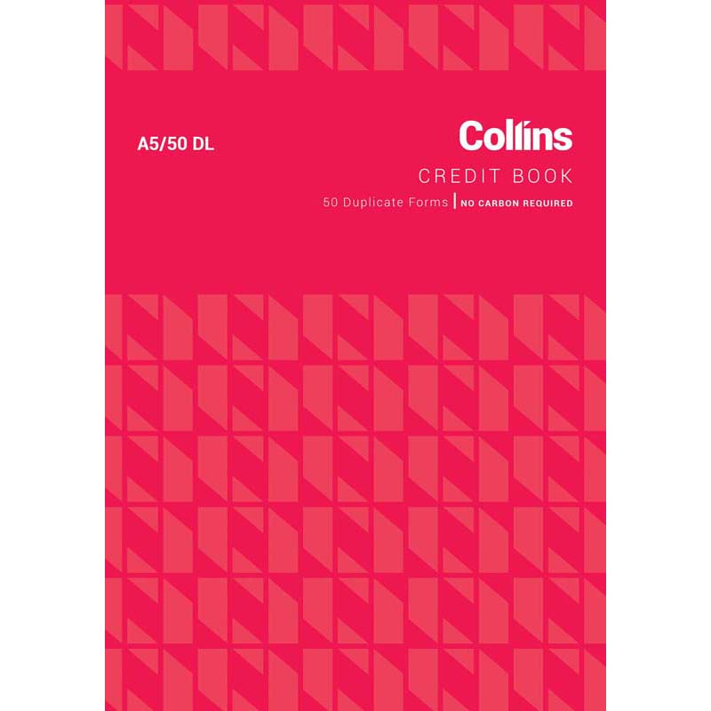 collins cREDit book a5/50dl duplicate no carbon requiRED
