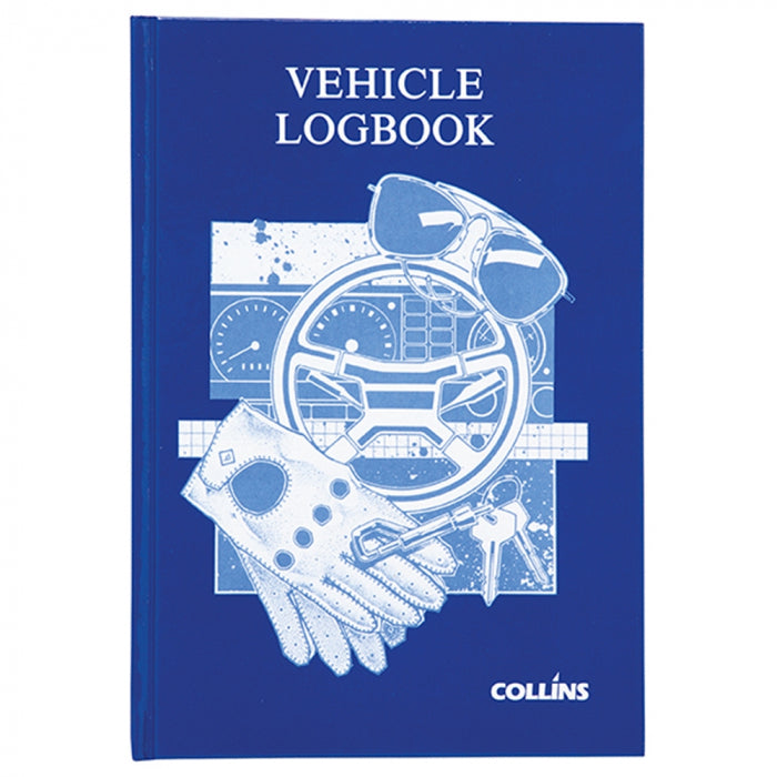 collins vehicle log book hard cover 44 leaf size 215MM x 150MM