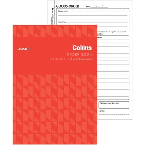 collins goods order a5/50dl duplicate no carbon requiRED
