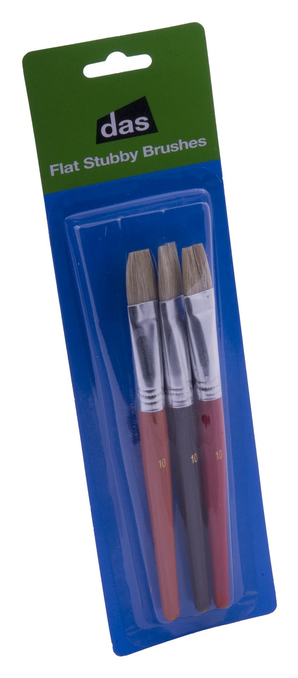 Das Art Brush Set 579CS Set Of 3 Flat Bristle Art Brushes