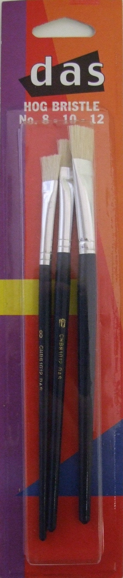 Das Art Brush Set Hog Bristle Flat Sizes 8;10;12