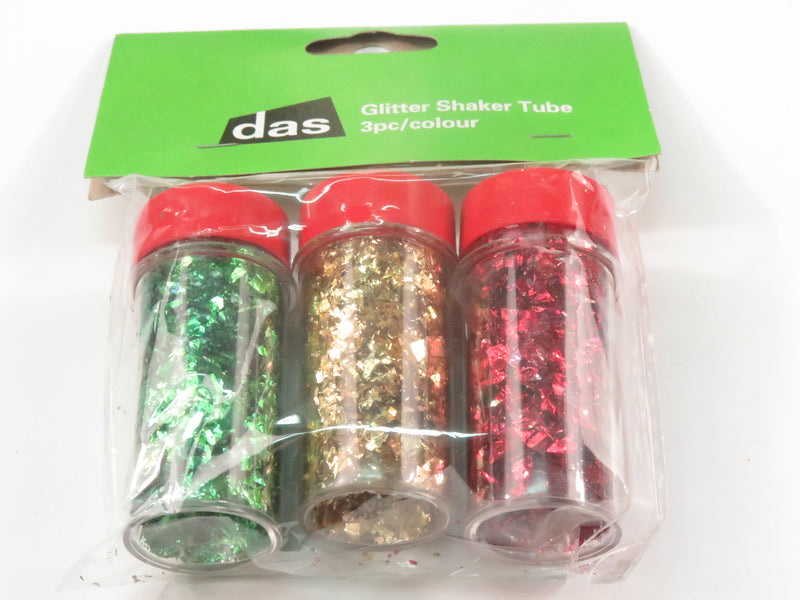 Das Glitter Shaker Tube 3 Piece Colour