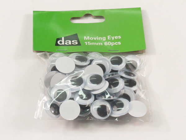 Das Moving Eyes 15mm Pack Of 60