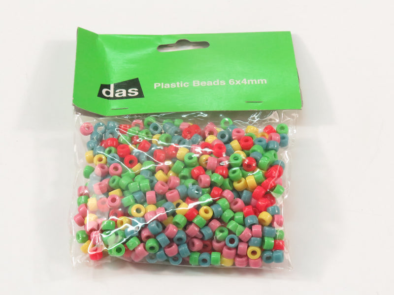 Das Plastic Beads 6x4mm Tubes