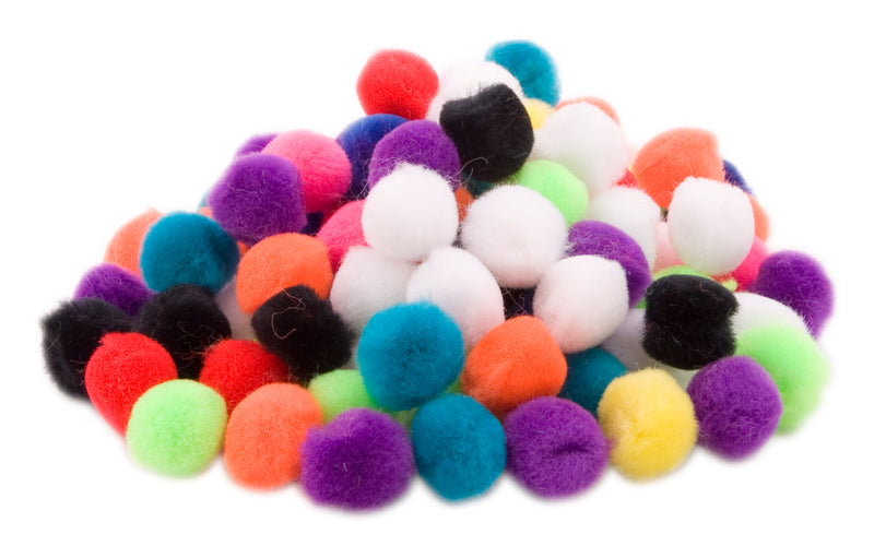 Das Pom Poms Assorted Colours Pack Of 100