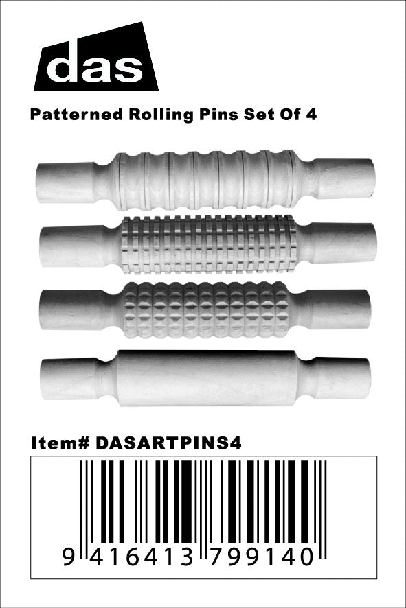 das patterned rolling pin set of 4