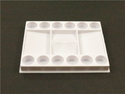 16 Holes Slant Plastic Painting Pallette White