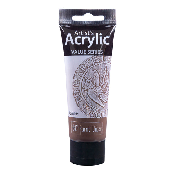 Phoenix Artist's Acrylic Value Series Paint Paint 75ml#colour_burnt umber