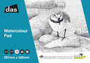 Das Watercolour Pad (Wrybill) 12 Sheet 300 Gsm