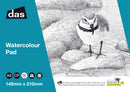 Das Watercolour Pad (Wrybill) 12 Sheet 300 Gsm