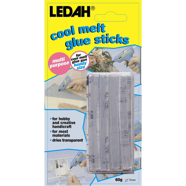Ledah Cool-Melt Glue Sticks Clear 7mm 15 Sticks