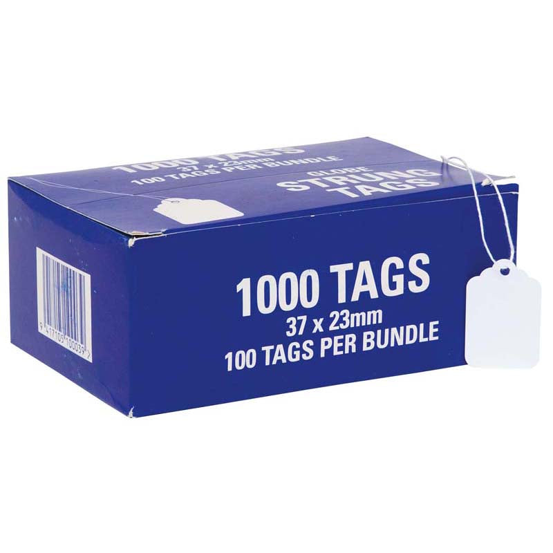 Globe Hardware Tags Strung Box Of 1000