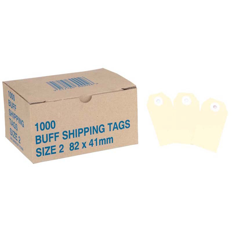 globe manilla tags no.2 82x41mm box of 1000