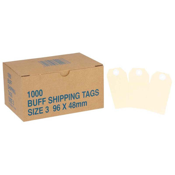 globe manilla tags no.3 96x48mm box of 1000