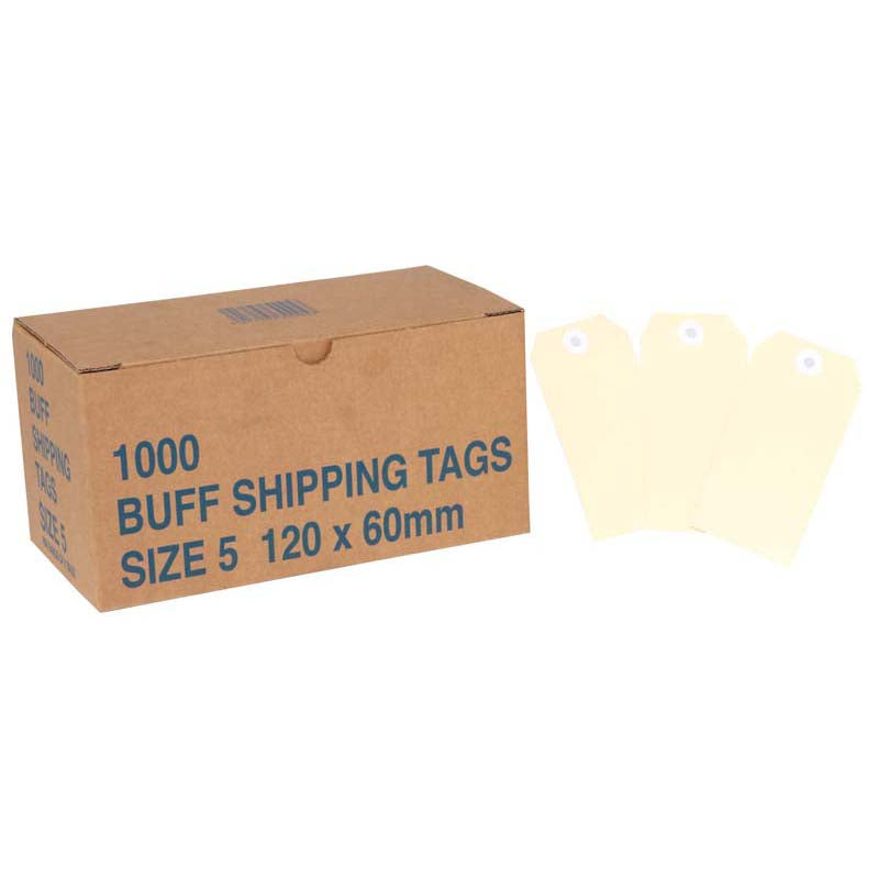 globe manilla tags no.5 120x60mm box of 1000