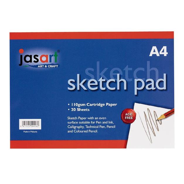 Jasart Sketch Pad 110gsm Gummed 20 Sheet