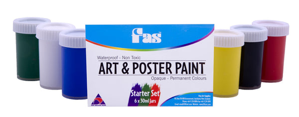 Fas Art And Poster Paint Set 30ml - Pack Of 6