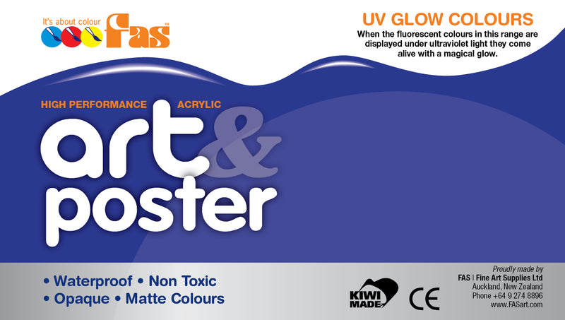 Fas Art And Poster Fluo Starter Paint Set 30ml - Pack Of 6